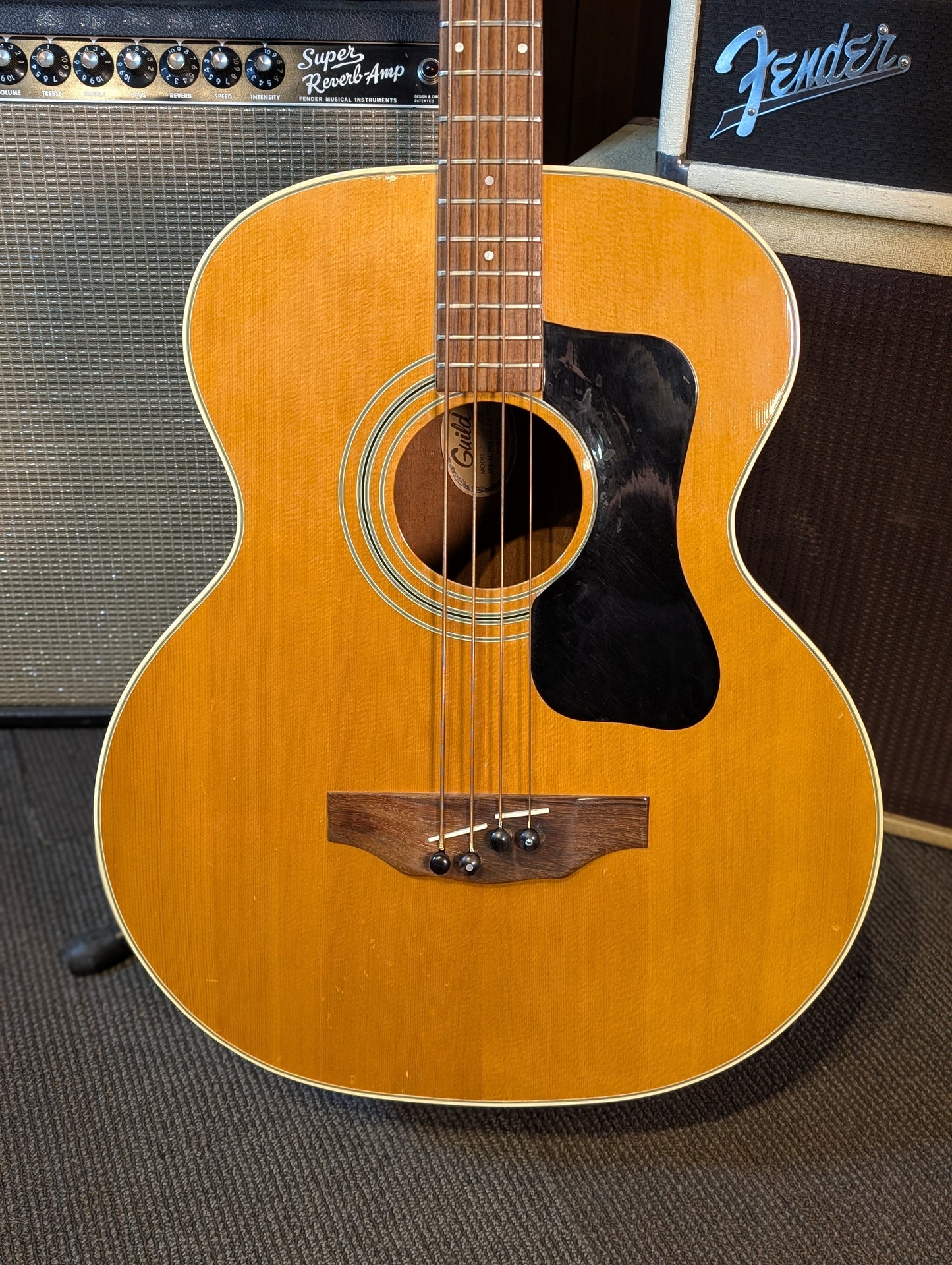 Guild B-50 4-String Acoustic Bass w/Case - Natural (1976)