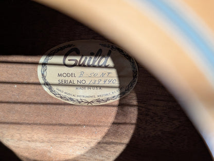 Guild B-50 4-String Acoustic Bass w/Case - Natural (1976)