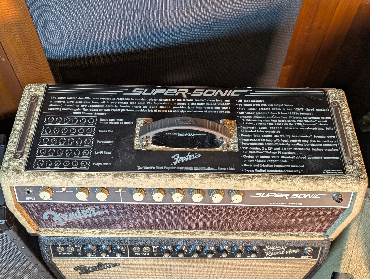 Fender Super-Sonic 60w Guitar Amplifier w/Footswitch - Blonde (2008)