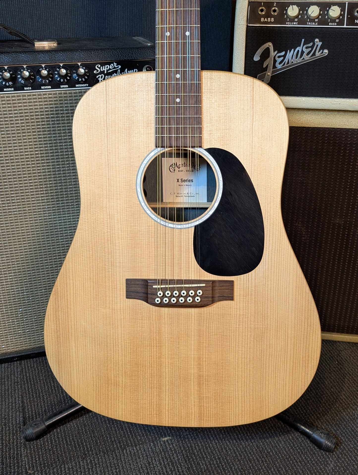 Martin X Series DX-2E Acoustic/Electric 12 String Guitar w/Gig Bag - Natural (2021)