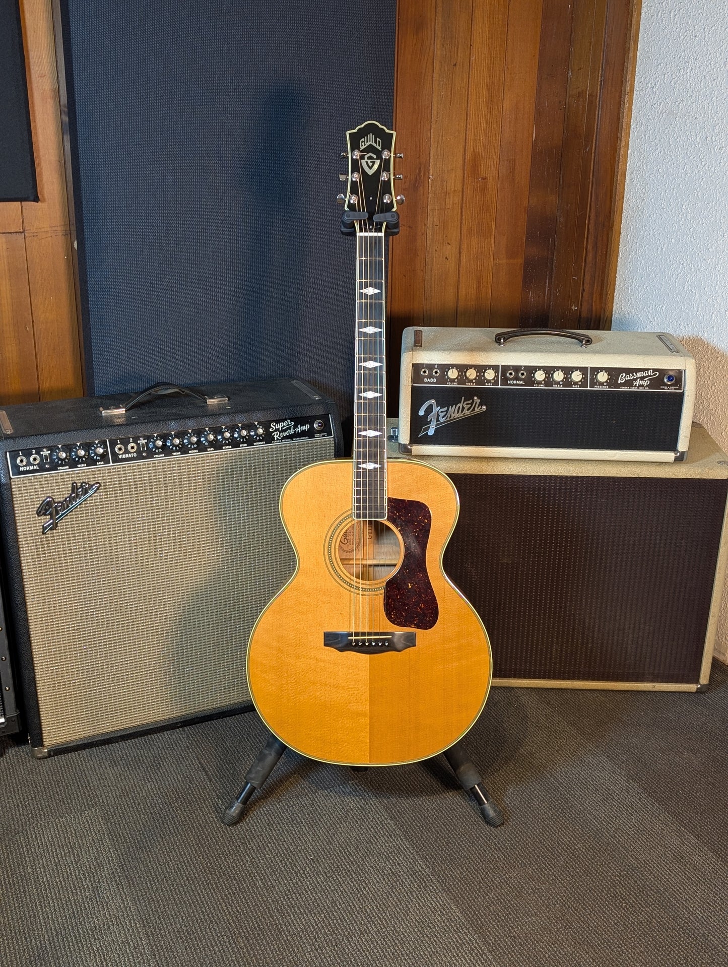 Guild F-44 Mini Jumbo Acoustic Guitar w/Case - Blonde (1983-1984)