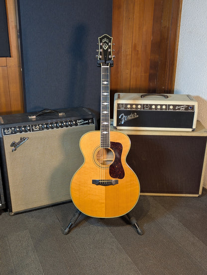 Guild F-44 Mini Jumbo Acoustic Guitar w/Case - Blonde (1983-1984)