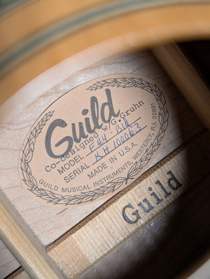 Guild F-44 Mini Jumbo Acoustic Guitar w/Case - Blonde (1983-1984)