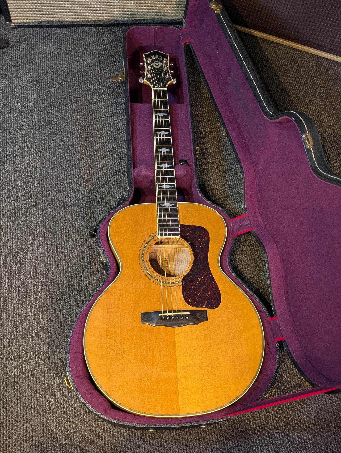 Guild F-44 Mini Jumbo Acoustic Guitar w/Case - Blonde (1983-1984)