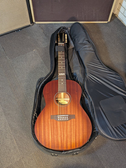 Godin Mahogany Folk 12-String Acoustic/Electric Guitar w/Gig Bag - Rustic Burst (Serial #053148000075)