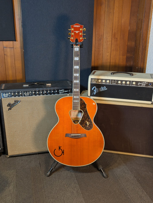 Gretsch Made in Japan 6022 Rancher Acoustic Guitar w/Case & Pickup (1989)