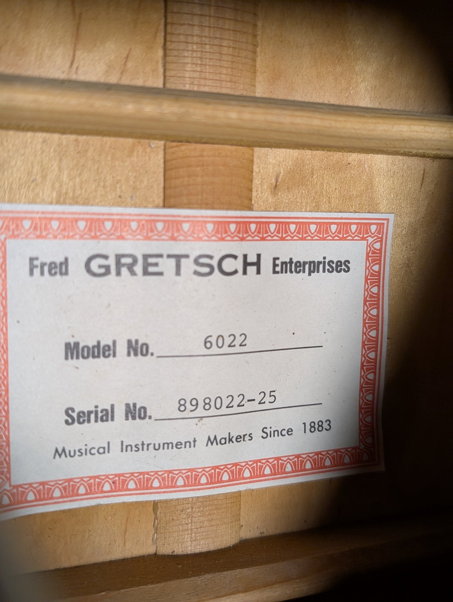 Gretsch Made in Japan 6022 Rancher Acoustic Guitar w/Case & Pickup (1989)