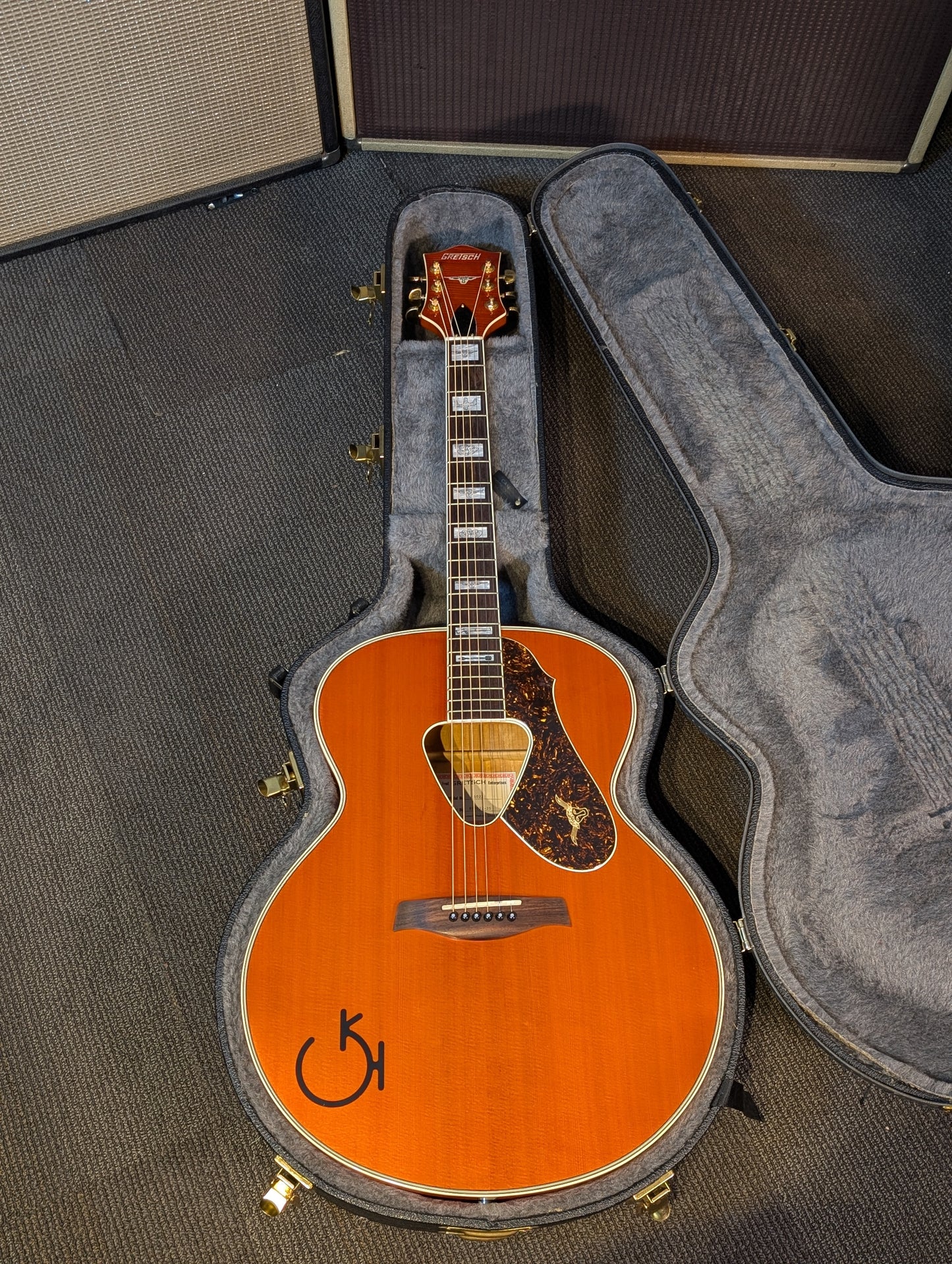 Gretsch Made in Japan 6022 Rancher Acoustic Guitar w/Case & Pickup (1989)