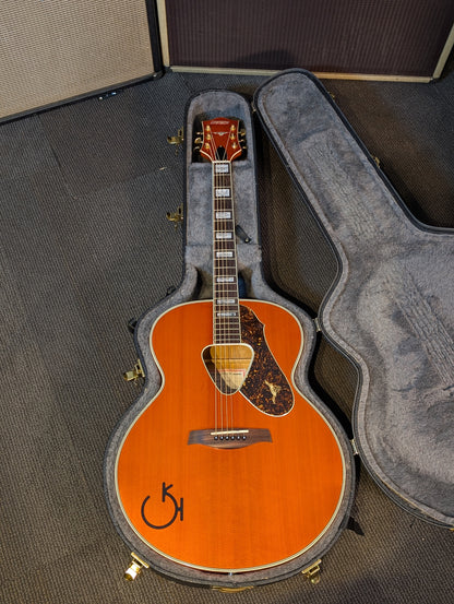 Gretsch Made in Japan 6022 Rancher Acoustic Guitar w/Case & Pickup (1989)