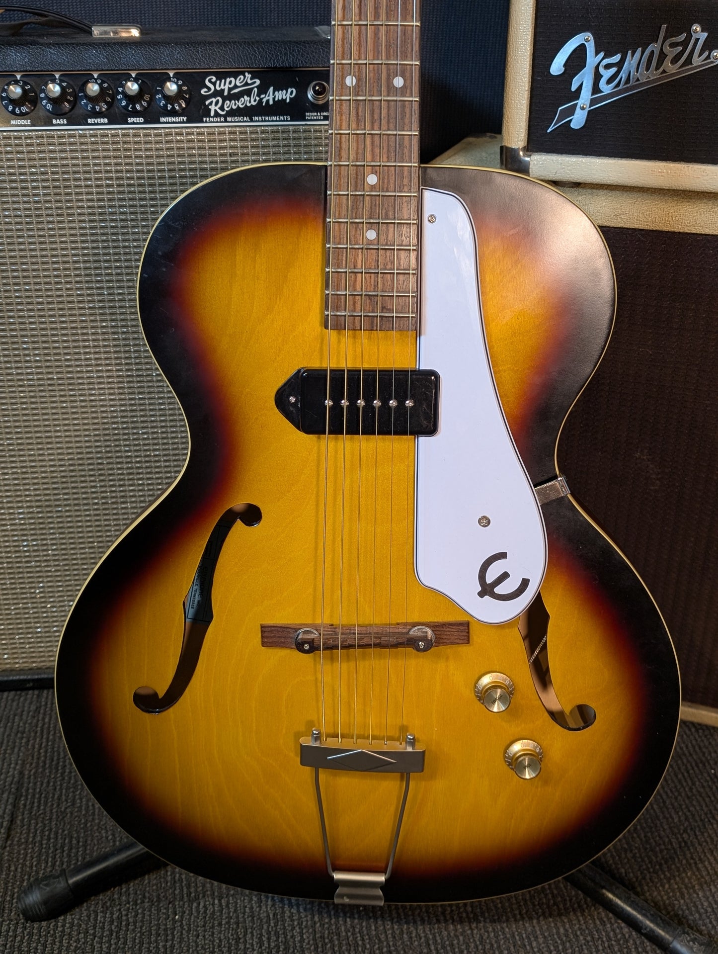 Epiphone Inspired By "1966" Century Archtop Electric Guitar w/Case - Aged Gloss Vintage Sunburst (2016)
