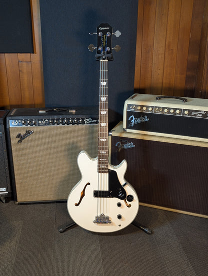 Epiphone Limited Edition Jack Casady Semi-Hollow Electric Bass w/Case - Alpine White (2014)