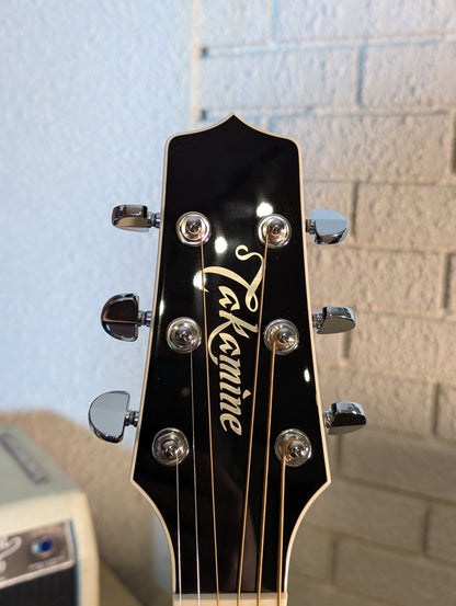 Takamine EF341SC Left Handed Acoustic/Electric Guitar w/Gig Bag - Gloss Black (Serial #61090071)