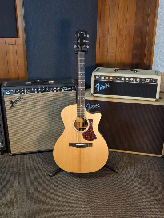 Eastman AC122-1CE Grand Auditorium Acoustic/Electric Guitar w/Gig Bag - Natural (B-Stock Serial #M2201467)