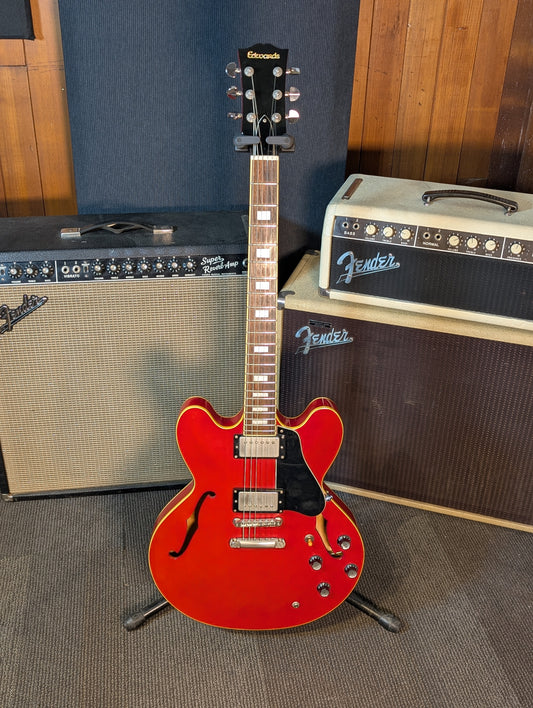 Edwards E-SA-125 Semi-Hollow Body Electric Guitar w/Case - Satin Cherry (Used)