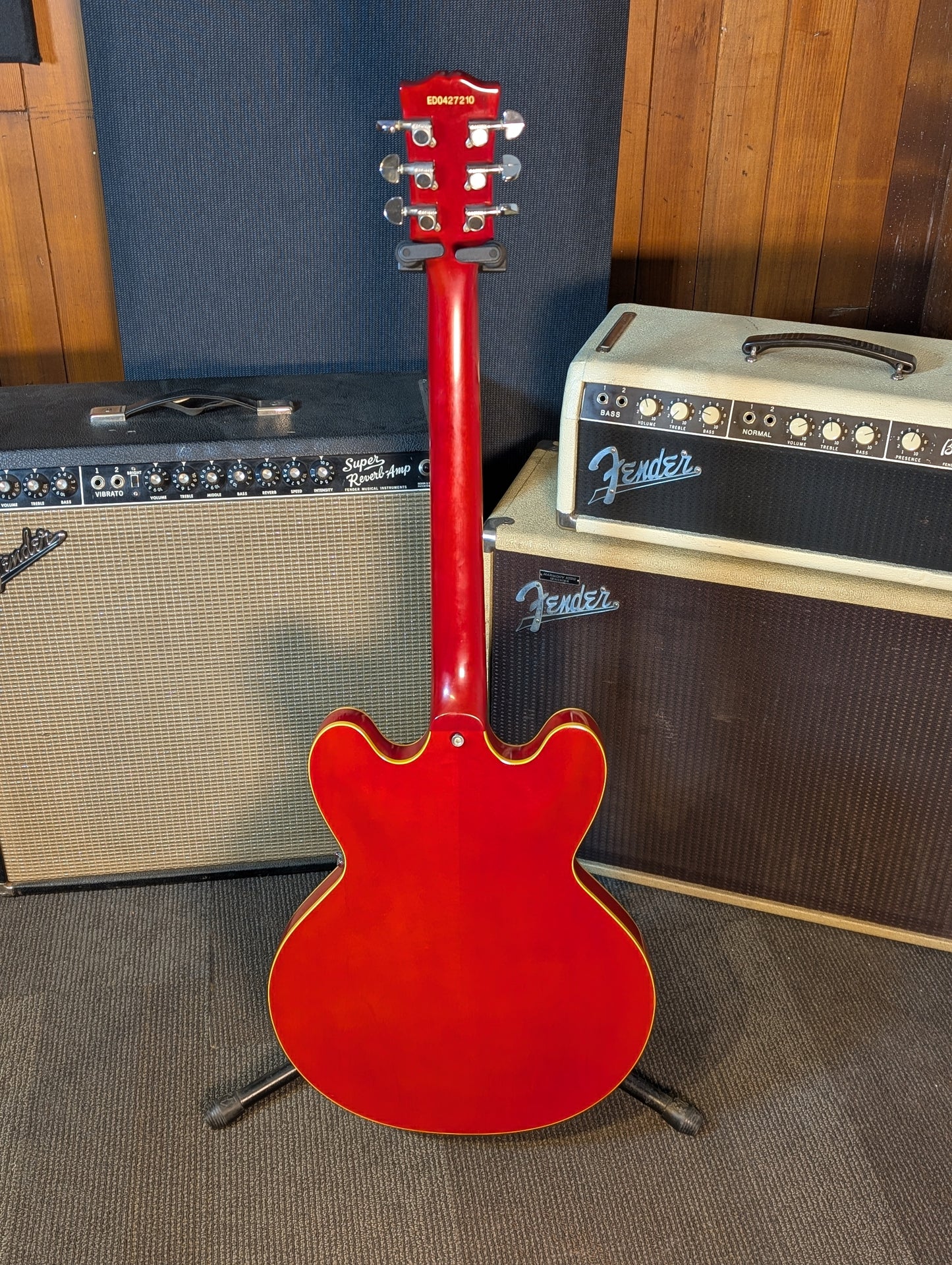 Edwards E-SA-125 Semi-Hollow Body Electric Guitar w/Case - Satin Cherry (Used)