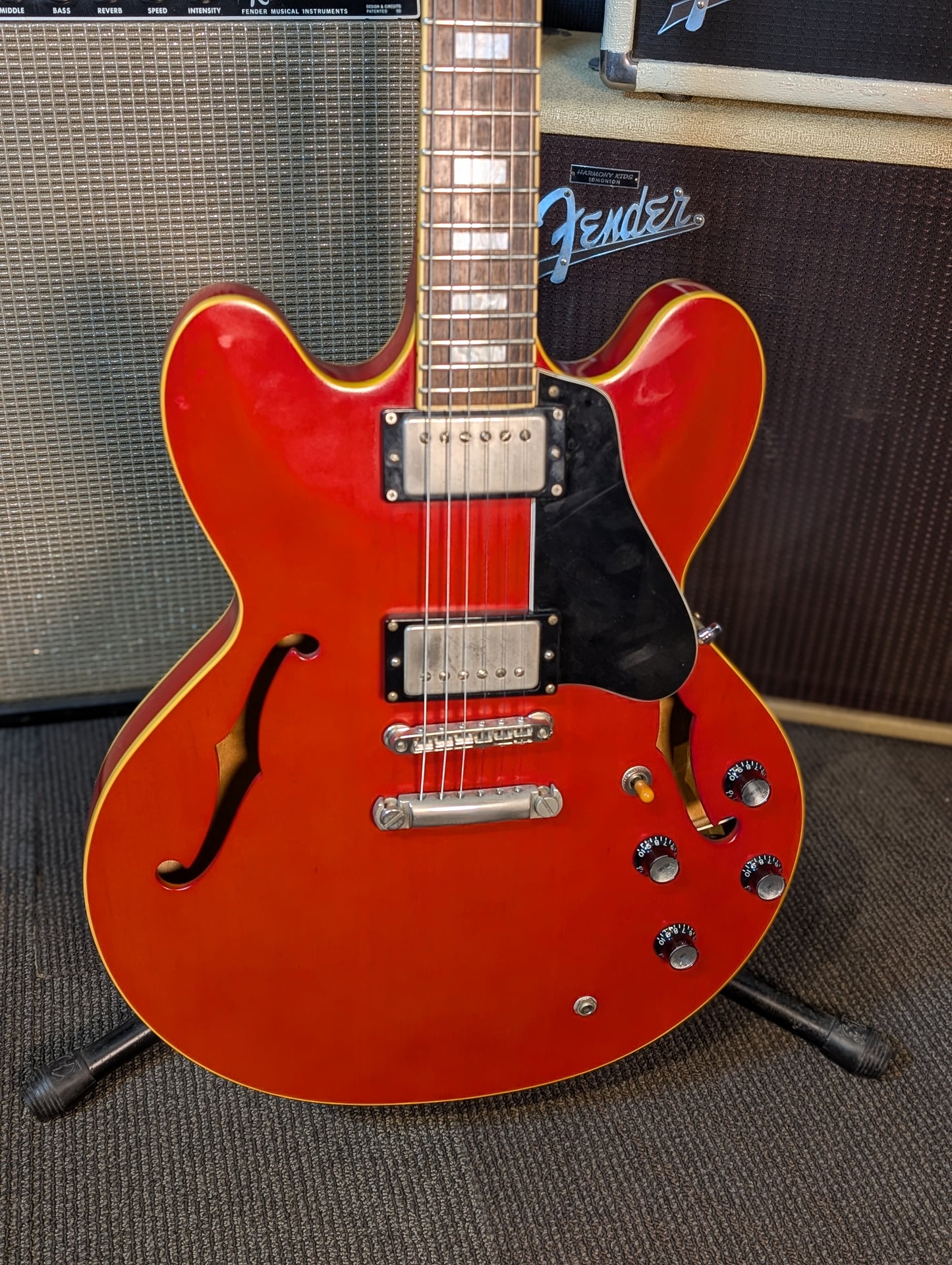 Edwards E-SA-125 Semi-Hollow Body Electric Guitar w/Case - Satin Cherry (Used)