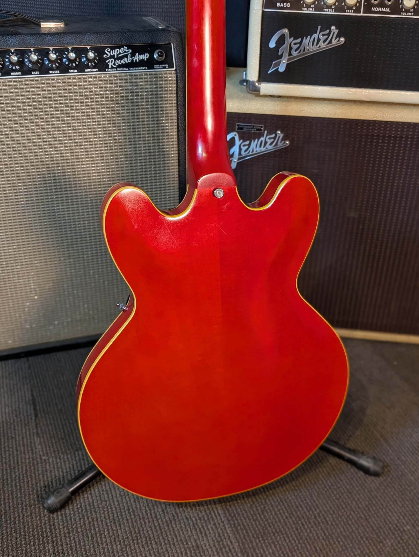 Edwards E-SA-125 Semi-Hollow Body Electric Guitar w/Case - Satin Cherry (Used)