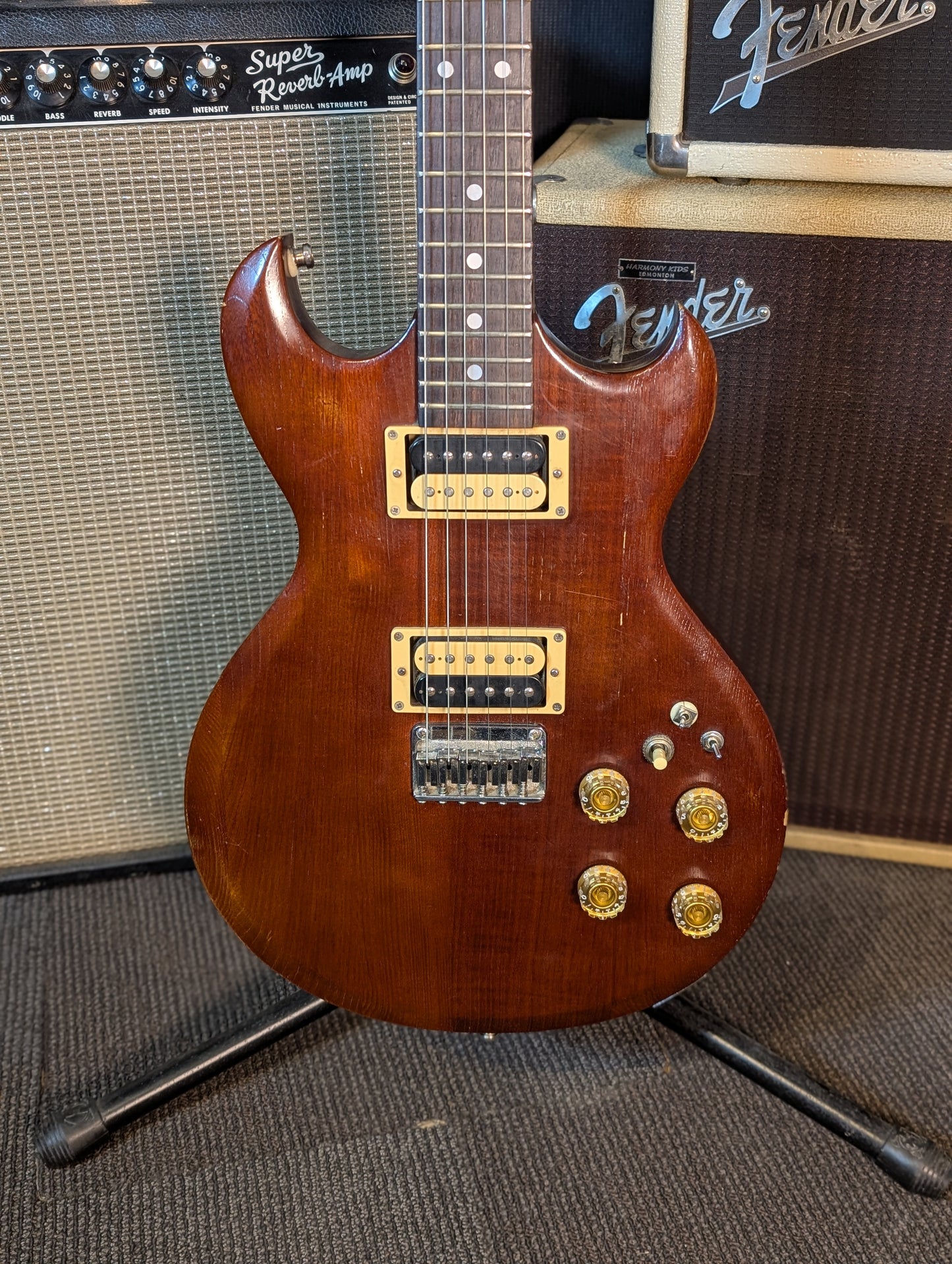 Aria Pro II Cardinal Series CS-250 Electric Guitar w/Case - Walnut (Early 1980's)