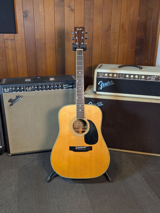 Fender F-65 Dreadnought Acoustic Guitar w/Case - Natural (Late 70's - Early 80's)