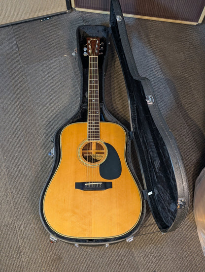 Fender F-65 Dreadnought Acoustic Guitar w/Case - Natural (Late 70's - Early 80's)