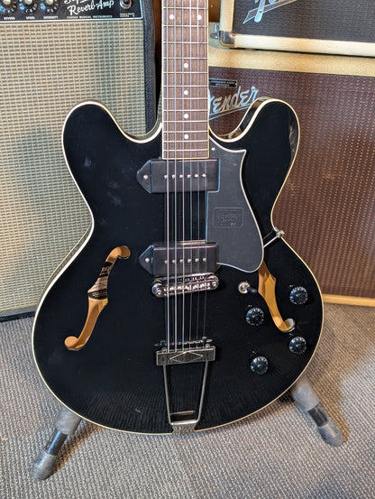 Heritage Standard H-530 V2 Hollow Body Electric Guitar w/Case - Ebony (Demo Stock)