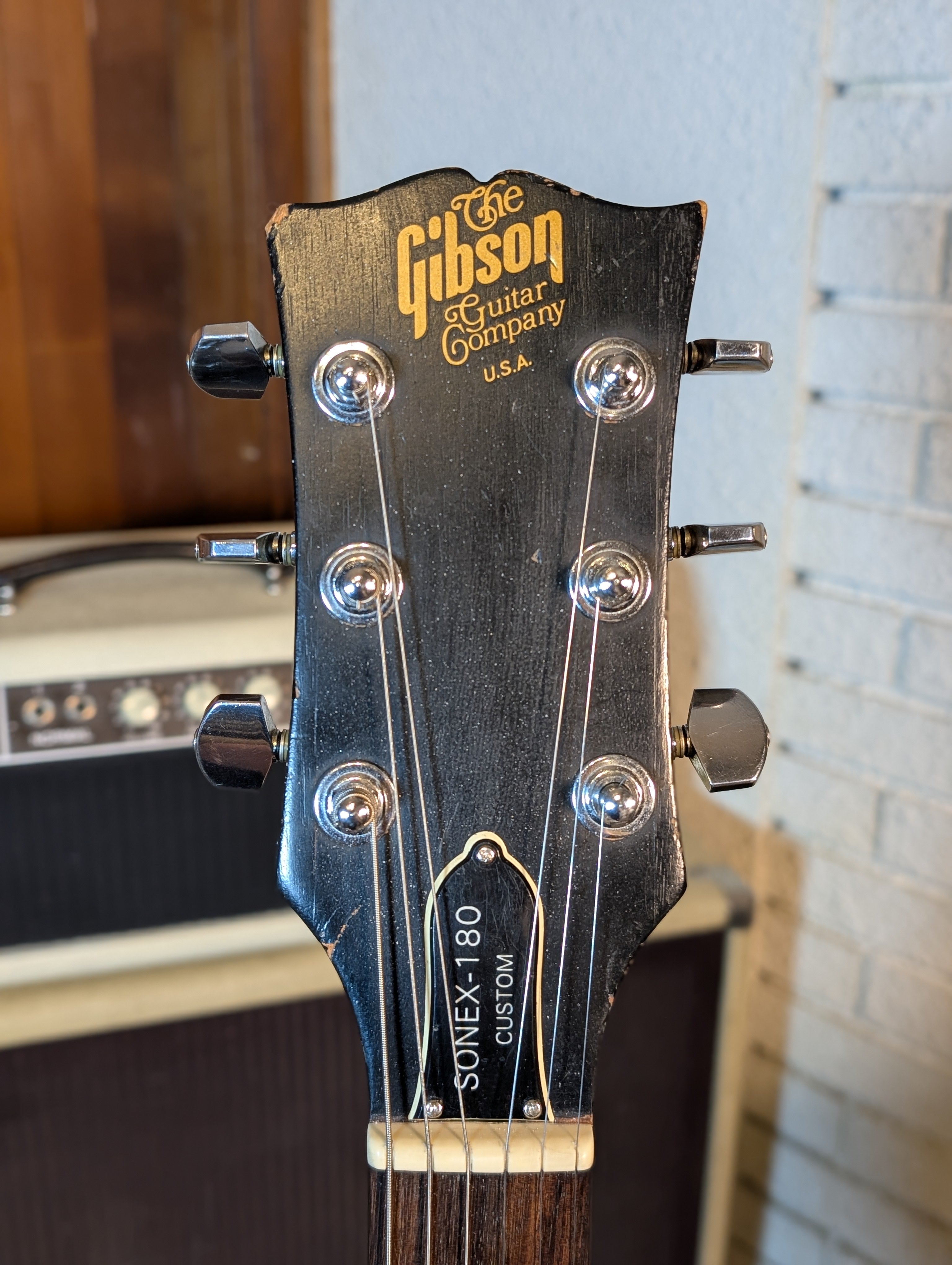 Gibson Sonex-180 Deluxe Electric Guitar w/Case - Ebony (1981
