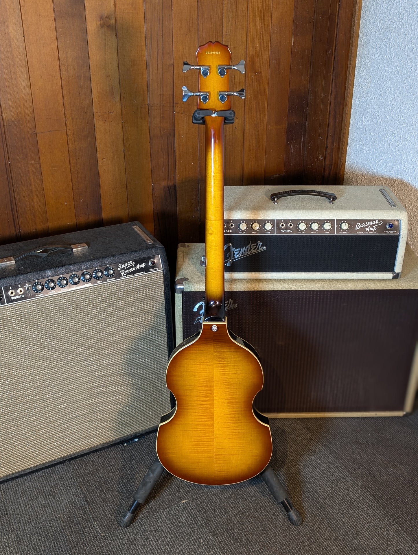 Epiphone Viola Short Scale 4-String Passive Bass Guitar w/Case - Vintage Sunburst (2003)