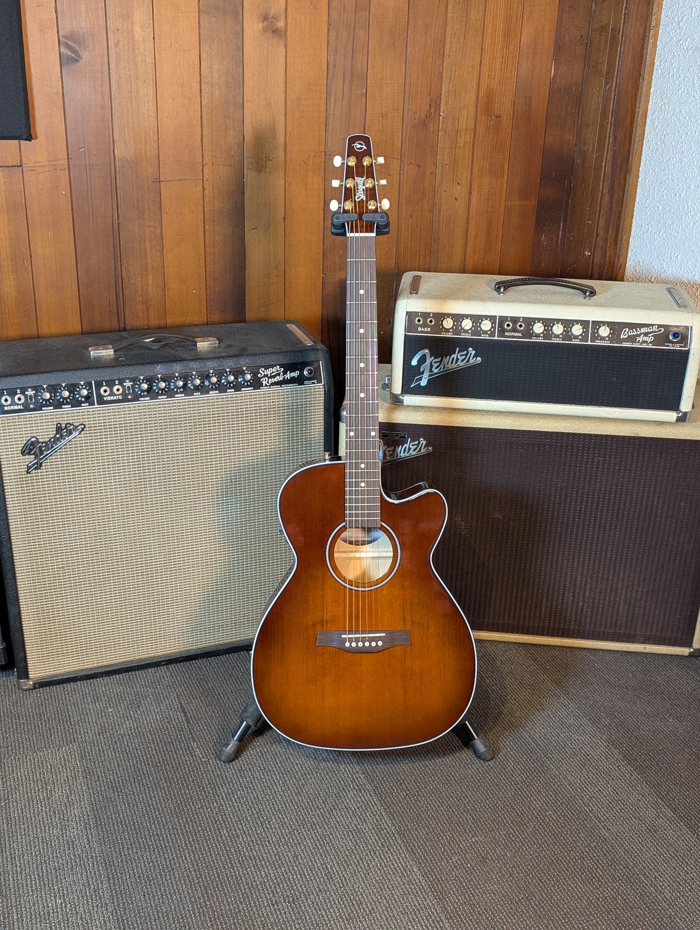 Seagull Performer CW Concert Hall Presys II Acoustic/Electric Guitar w/Gig Bag - Burnt Umber (Used)