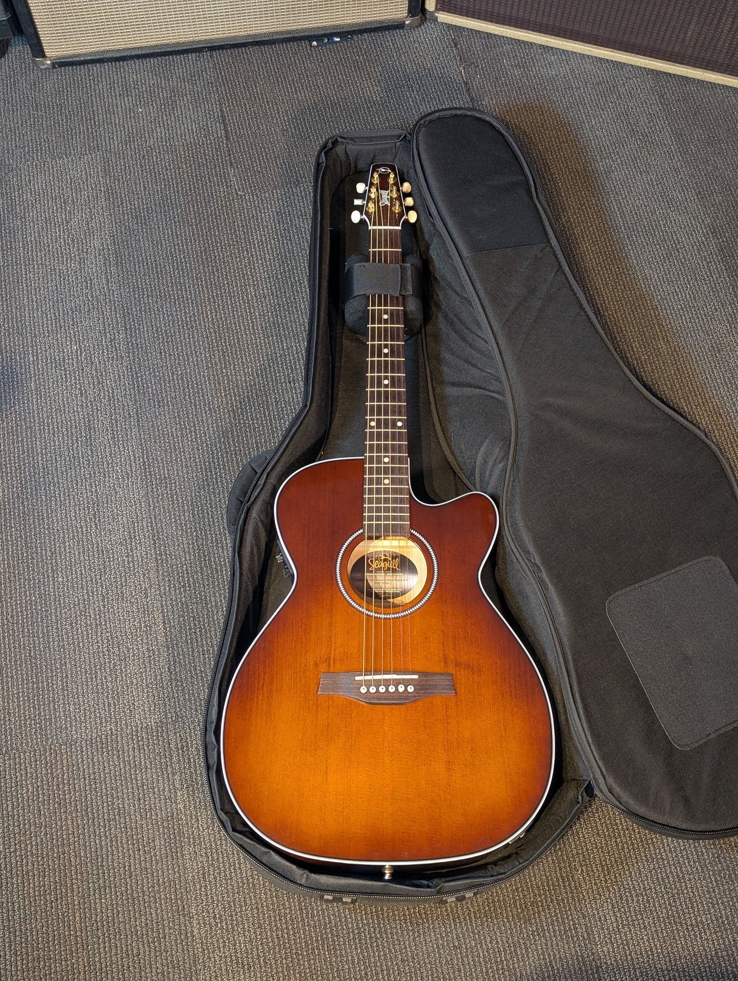 Seagull Performer CW Concert Hall Presys II Acoustic/Electric Guitar w/Gig Bag - Burnt Umber (Used)