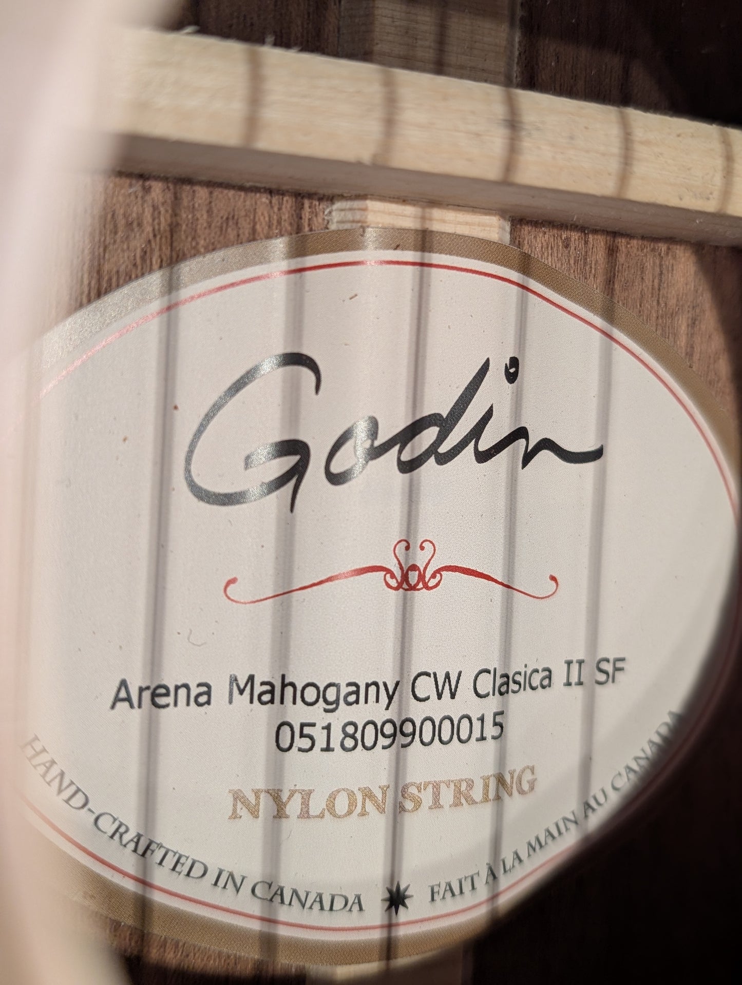 Godin Arena Mahogany CW Clasica II Acoustic/Electric Classical Guitar - Natural (Used)