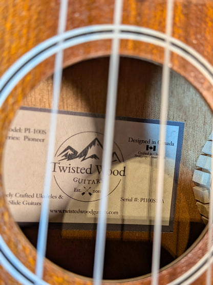 Twisted Wood Pioneer PI-100S Soprano Ukulele w/Case (Used)