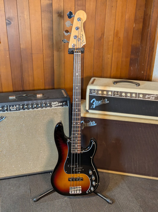 Fender American Elite Precision 4-String Active Bass Guitar w/Case - 3-Color Sunburst (2017)