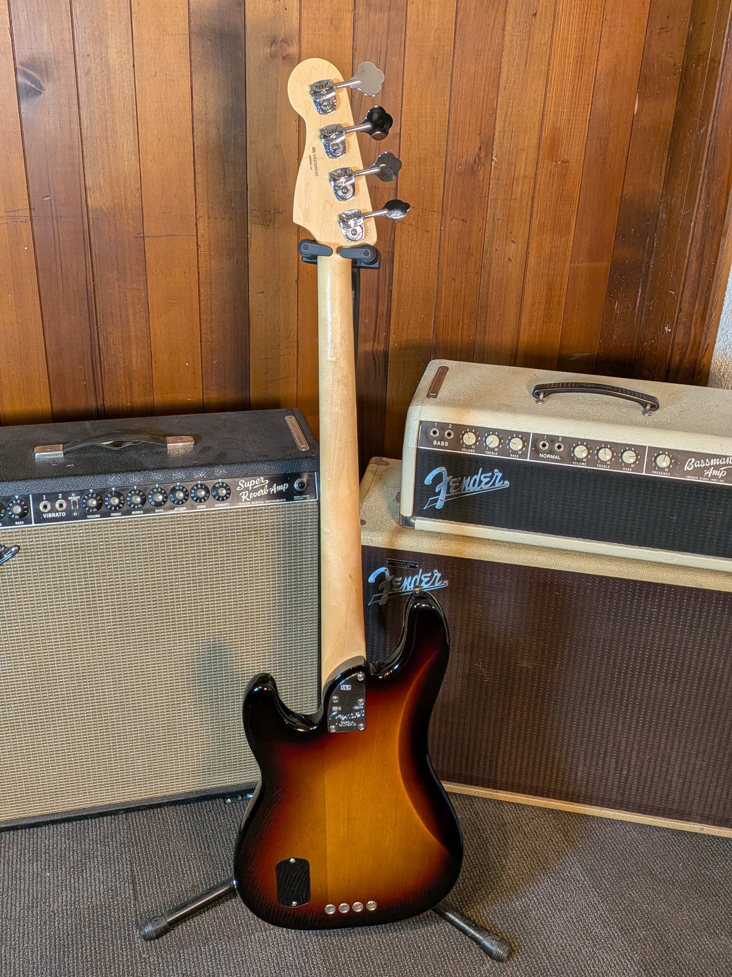 Fender American Elite Precision 4-String Active Bass Guitar w/Case - 3-Color Sunburst (2017)