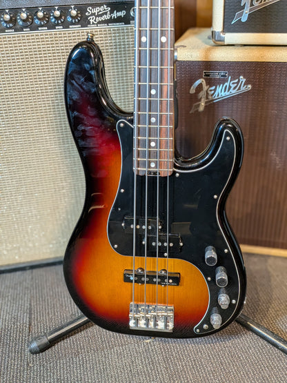 Fender American Elite Precision 4-String Active Bass Guitar w/Case - 3-Color Sunburst (2017)