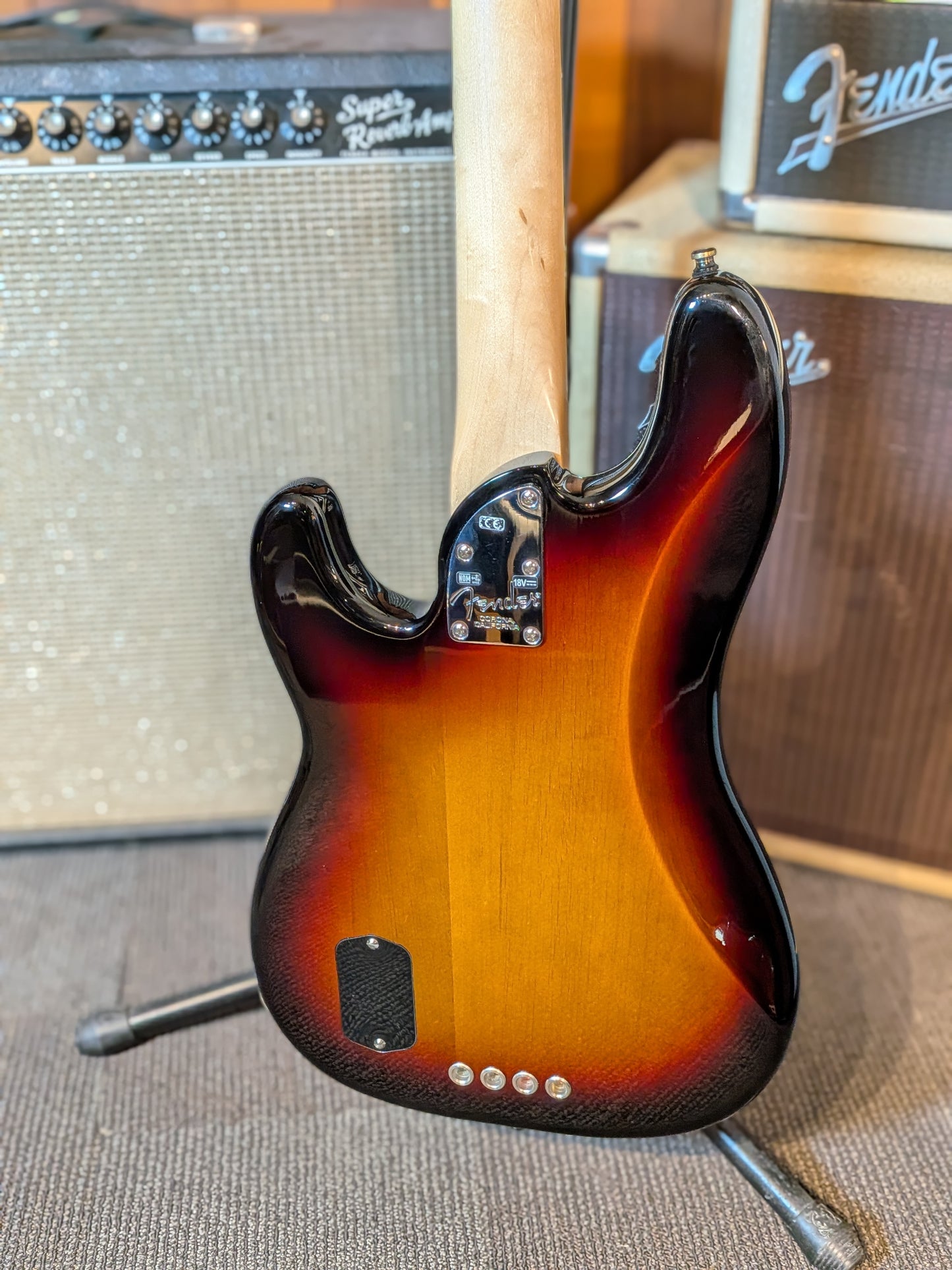 Fender American Elite Precision 4-String Active Bass Guitar w/Case - 3-Color Sunburst (2017)