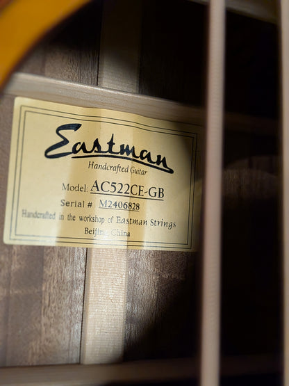 Eastman AC522CE Grand Auditorium Acoustic/Electric Guitar w/Case - Goldburst (2025)