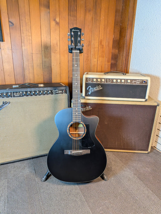 Eastman AC122-2CE Grand Auditorium Acoustic/Electric Guitar w/Gig Bag - Black (B-Stock Serial #M2300710)