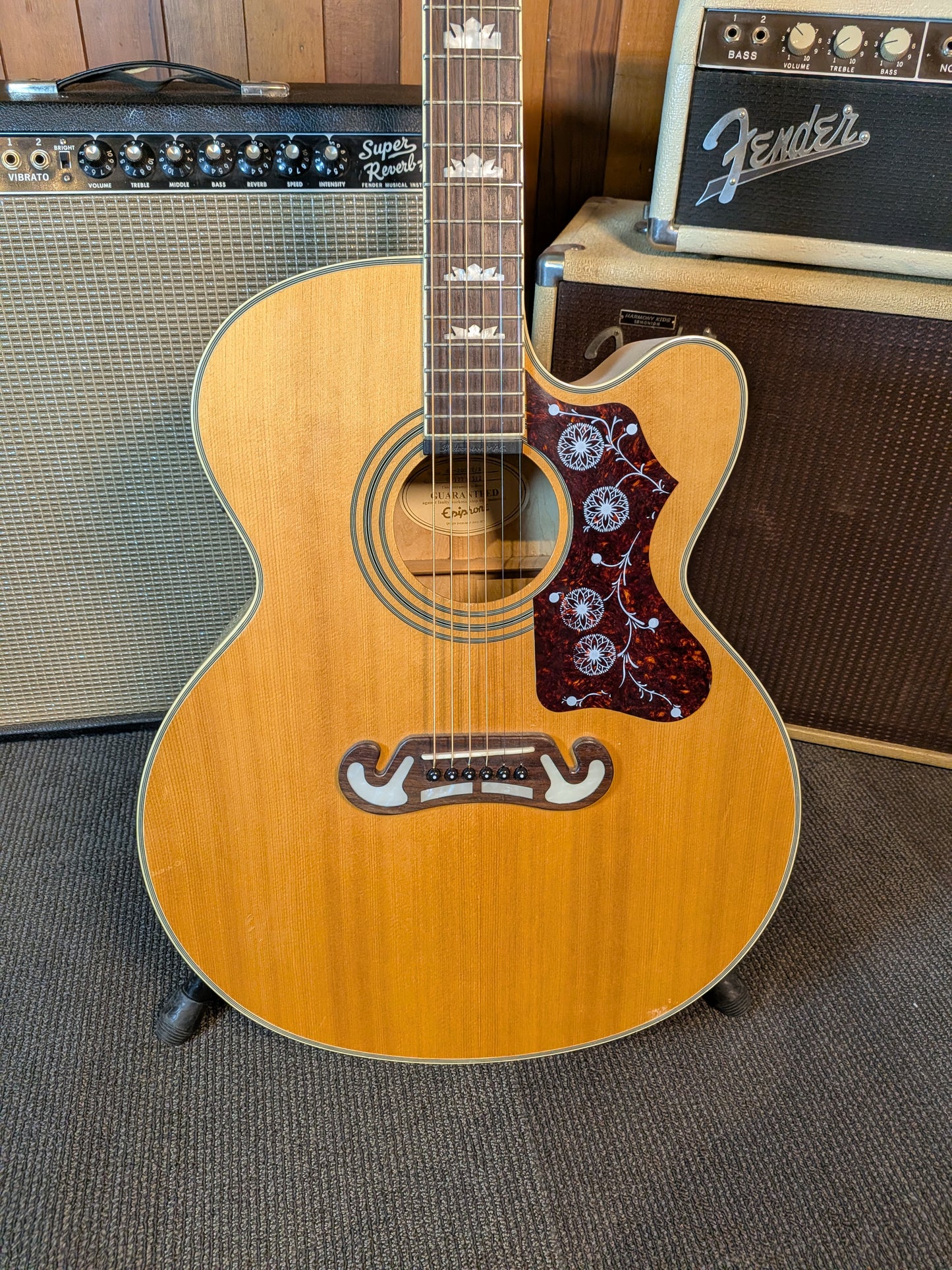 Epiphone EJ-200CE Acoustic/Electric Guitar w/Case - Natural (2009)