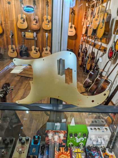 More Better Gold Anodized Aluminium Pickguard - 13 Hole, 4-String
