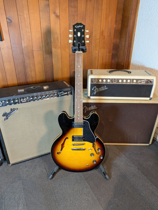 Epiphone Inspired by Gibson ES-335 Semi Hollow Electric Guitar w/Case - Vintage Sunburst (2021)