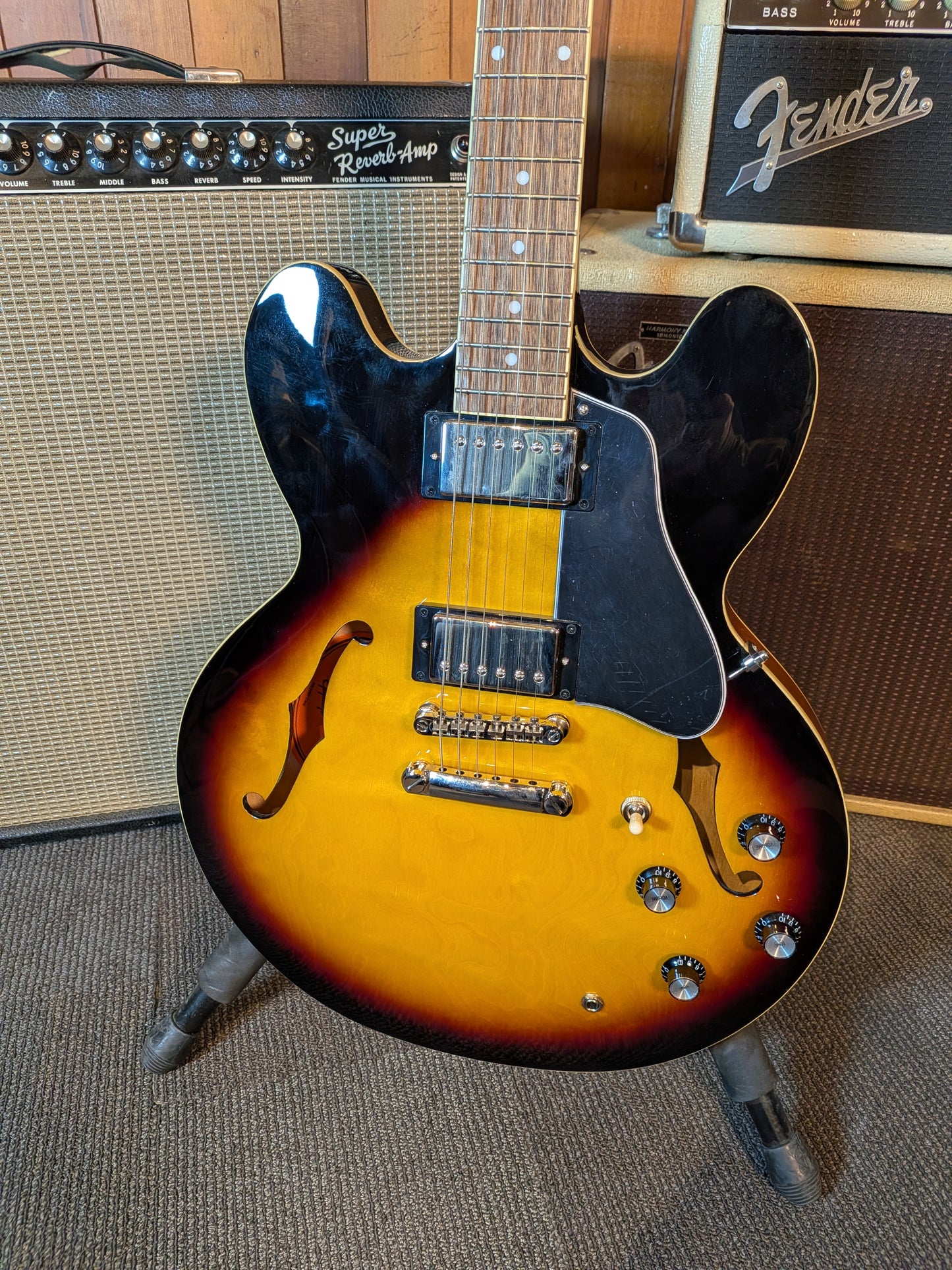 Epiphone Inspired by Gibson ES-335 Semi Hollow Electric Guitar w/Case - Vintage Sunburst (2021)