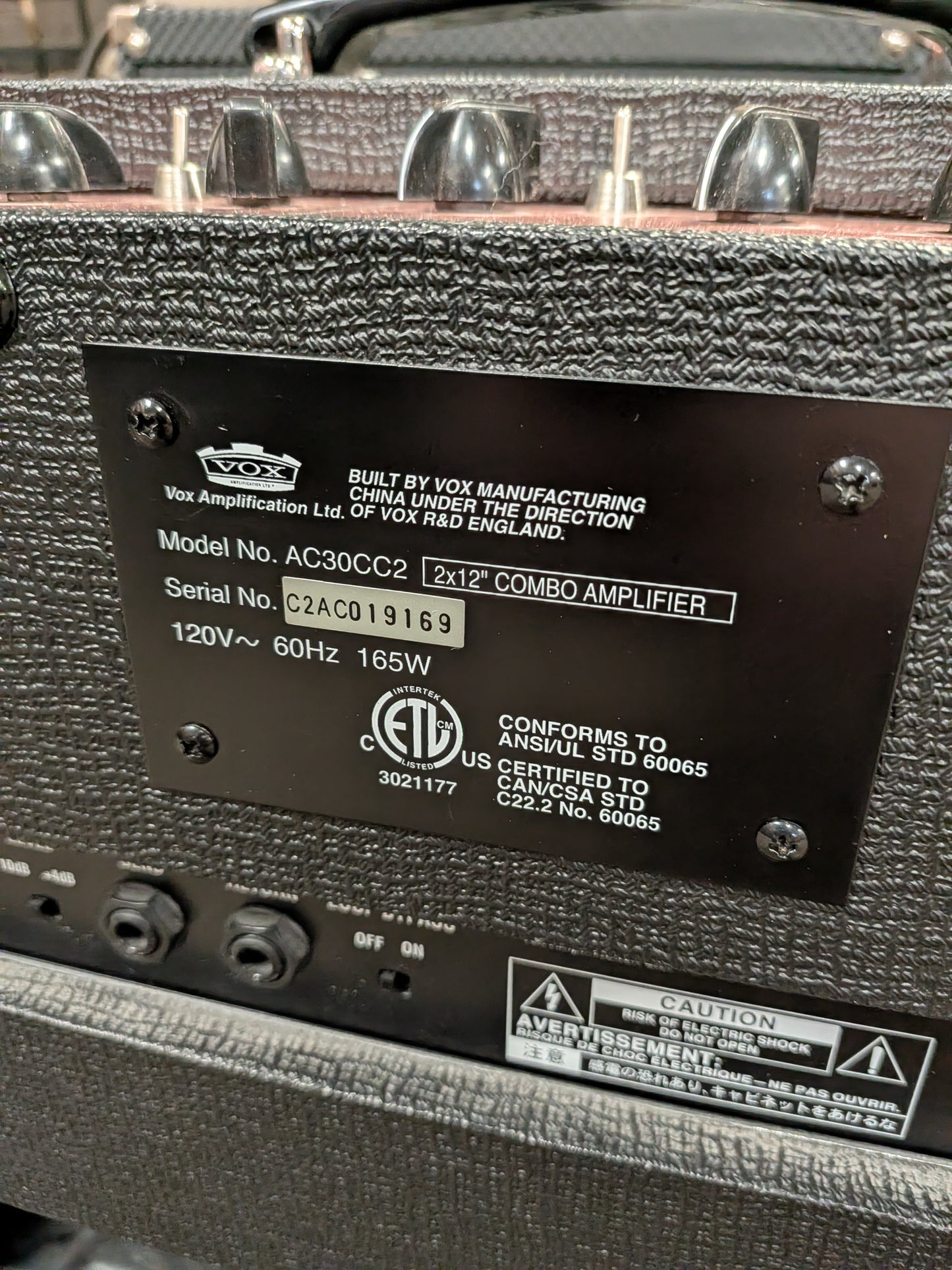 Vox AC30CC2 2x12" 30w Guitar Combo Amplifier (Used)