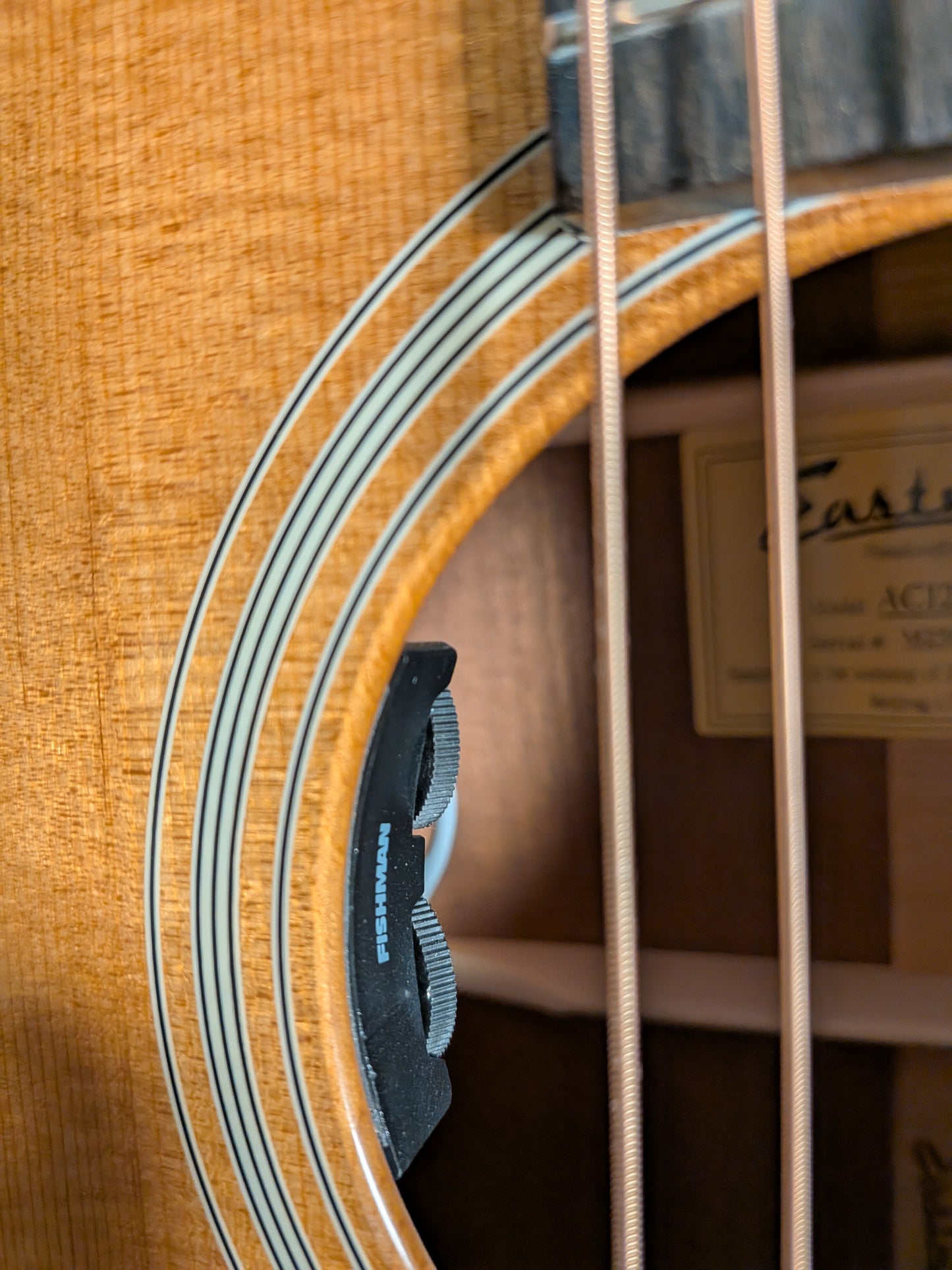 Eastman AC122-1CE Deluxe Acoustic/Electric Guitar w/Gig Bag - Natural (Serial #M2502776)