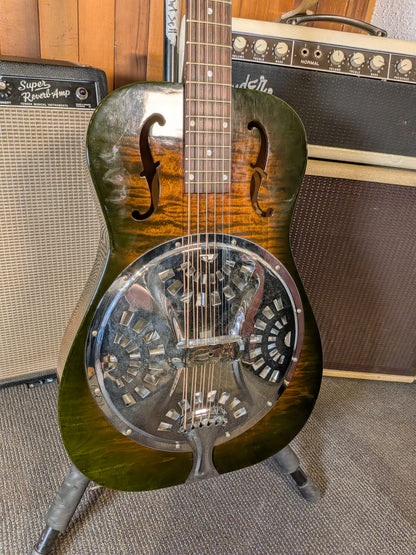 Dobro F-60 Roundneck Resonator Guitar w/Case - Gloss Dark Brown Stain (1998)