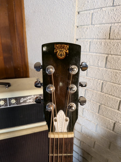 Dobro F-60 Roundneck Resonator Guitar w/Case - Gloss Dark Brown Stain (1998)