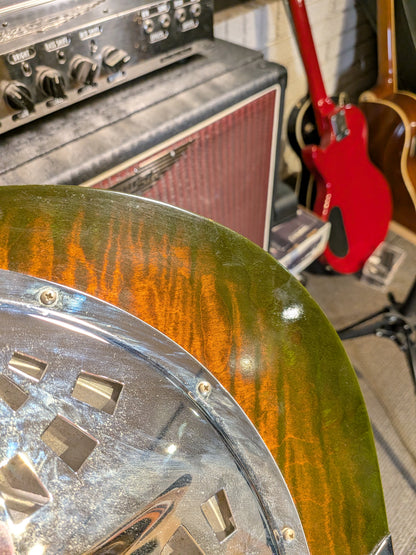 Dobro F-60 Roundneck Resonator Guitar w/Case - Gloss Dark Brown Stain (1998)