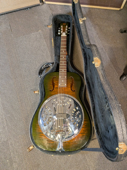 Dobro F-60 Roundneck Resonator Guitar w/Case - Gloss Dark Brown Stain (1998)