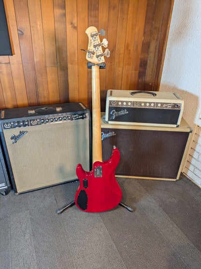 Ernie Ball Music Man Sterling 4 H 4-String Active Bass Guitar w/Case - Translucent Red (2007)