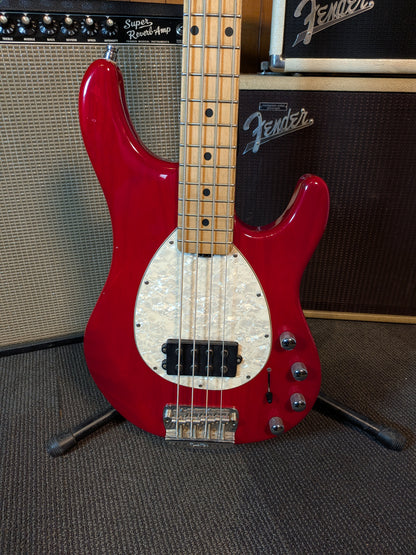 Ernie Ball Music Man Sterling 4 H 4-String Active Bass Guitar w/Case - Translucent Red (2007)