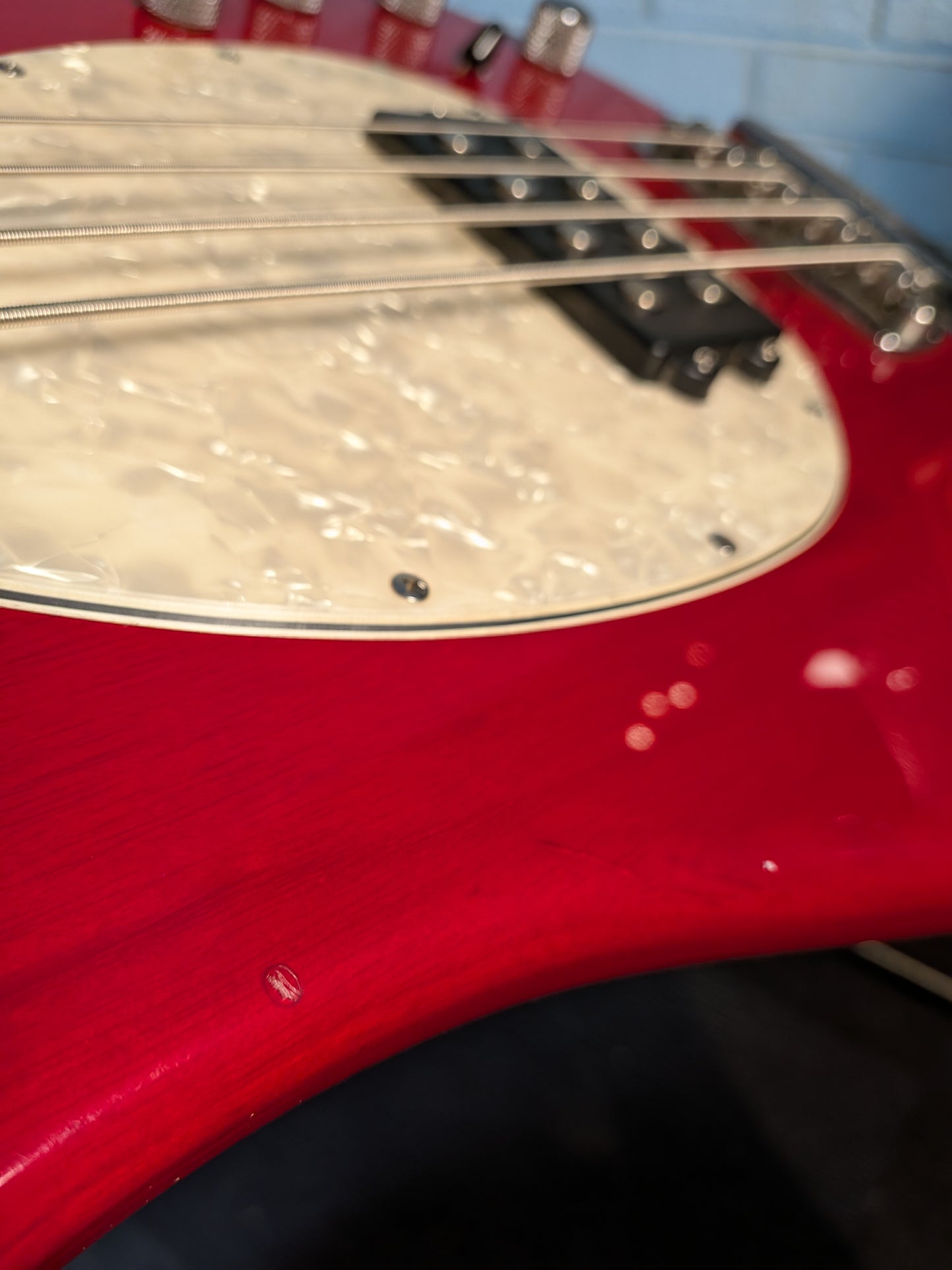 Ernie Ball Music Man Sterling 4 H 4-String Active Bass Guitar w/Case - Translucent Red (2007)